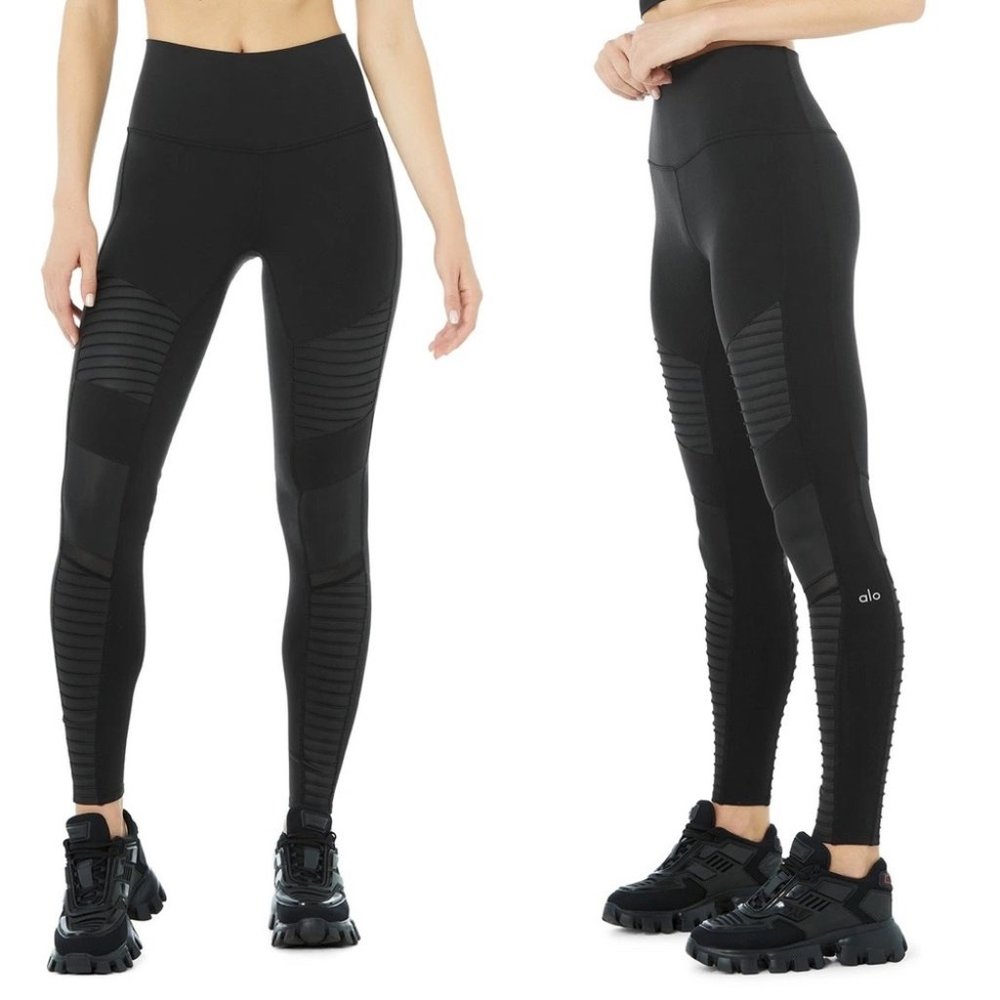 ALO Yoga High-Waist Moto Legging BlackSize Small